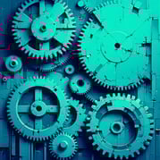 flat image gears teal-1