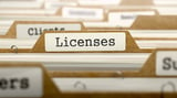 Licenses Concept. Word on Folder Register of Card Index. Selective Focus.-1