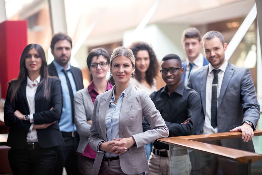 young multi ethnic business people group walking standing and top view-Jan-09-2024-05-29-50-3090-PM